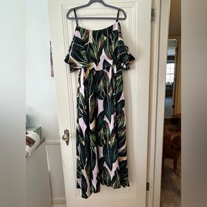 palm leaf dress